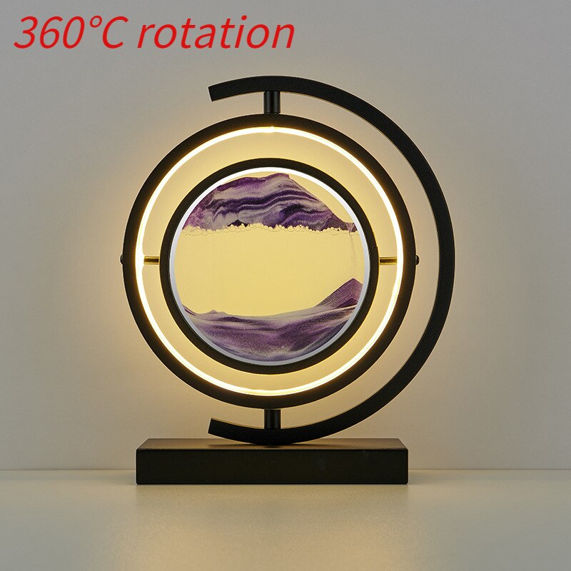 LED Table Lamp Glass Bedside Remote Control Art - Image 14