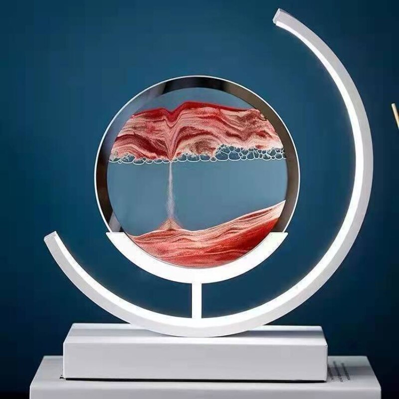 LED Table Lamp Glass Bedside Remote Control Art - Image 32