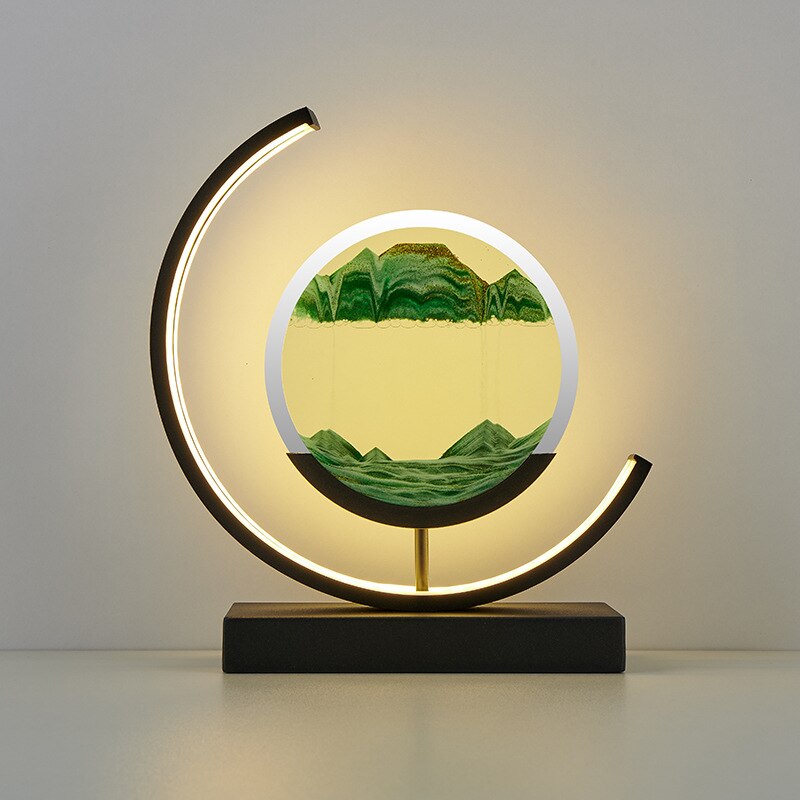 LED Table Lamp Glass Bedside Remote Control Art - Image 28