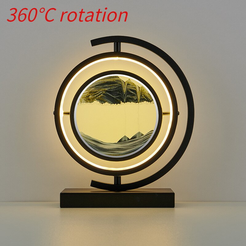 LED Table Lamp Glass Bedside Remote Control Art - Image 4