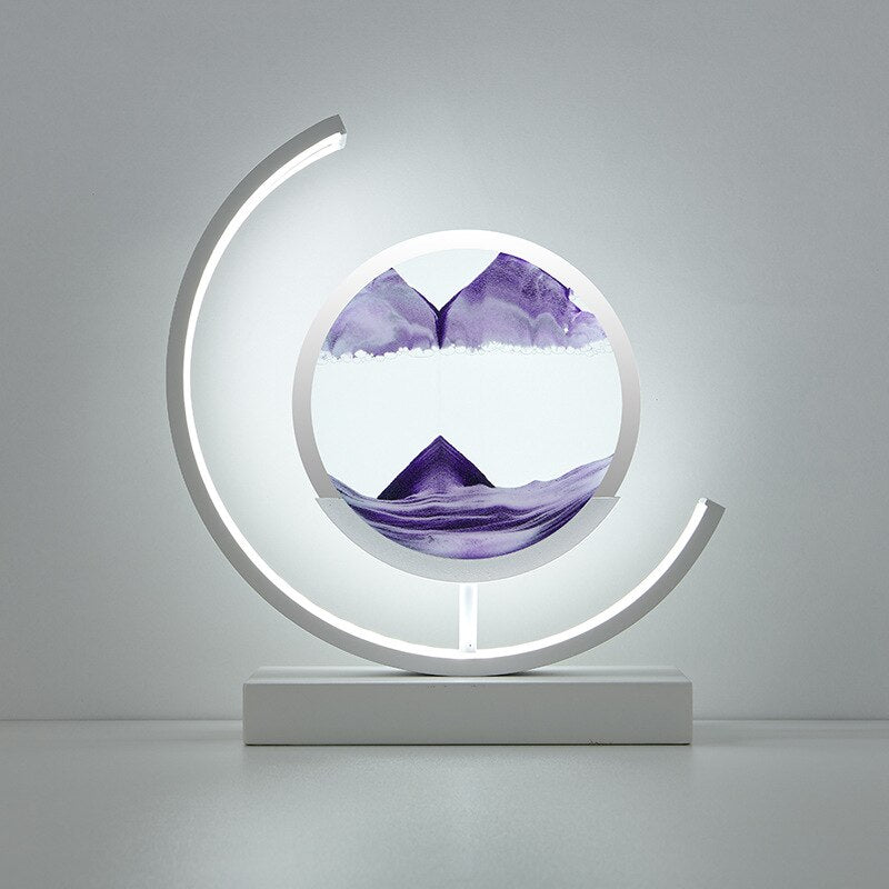 LED Table Lamp Glass Bedside Remote Control Art - Image 24
