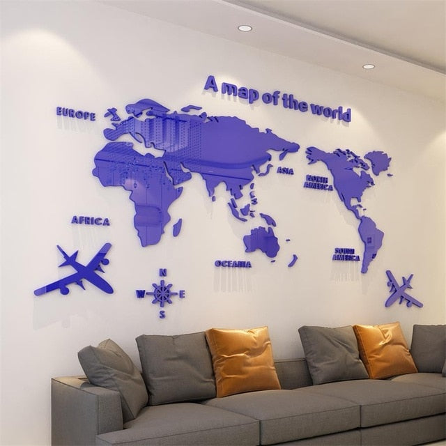 World Map Wall Decals - Image 2
