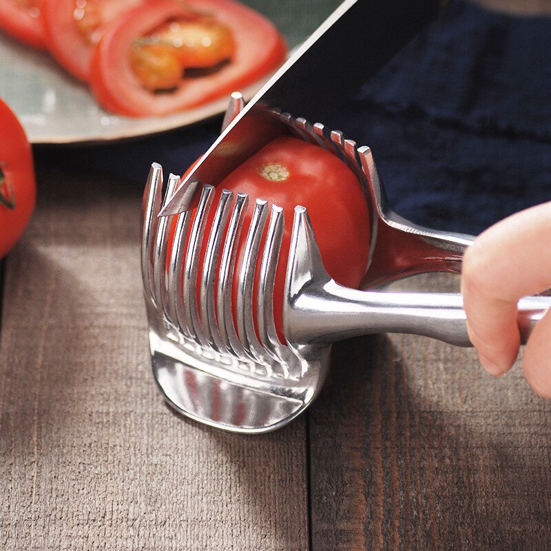 2pcs Stainless Steel Potato Slicer Tomato Cutter Tool