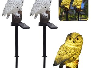 2pcs Garden Owl Solar Powered Led Light