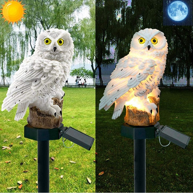 2pcs Garden Owl Solar Powered Led Light - Image 2